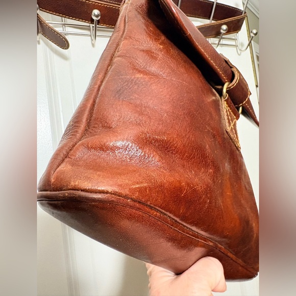 Vintage Manufactus Rome (Manufacius) Italian Leather Messenger Crossbody Bag - Picture 4 of 16